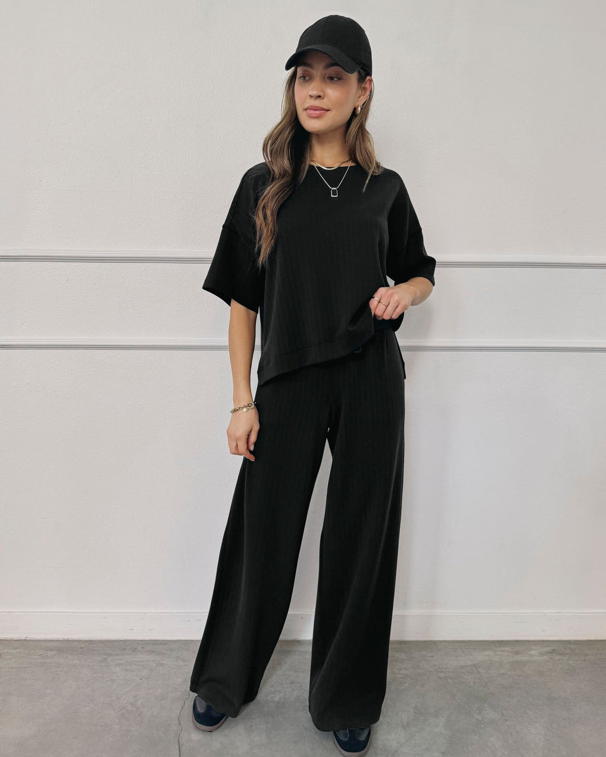 Splendid x Cellajaneblog Rib Scuba Short Sleeve Sweatshirt