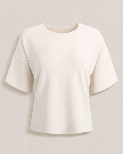 Splendid x Cellajaneblog Rib Scuba Short Sleeve Sweatshirt