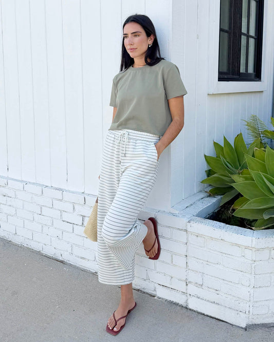 Kennedy Stripe Pant - Pale Oak/Eucalyptus