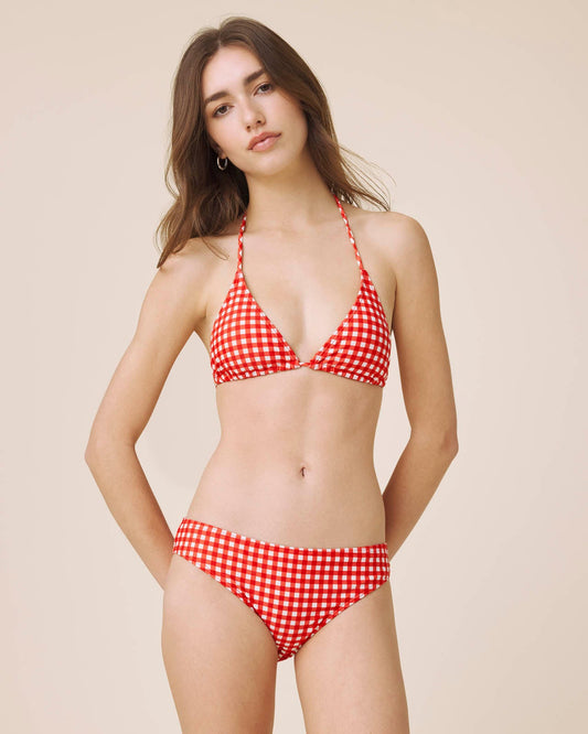 Tiana Triangle Bikini Top - Firework/White