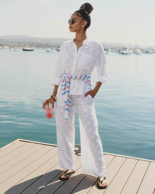 Caprice Star Pant - White