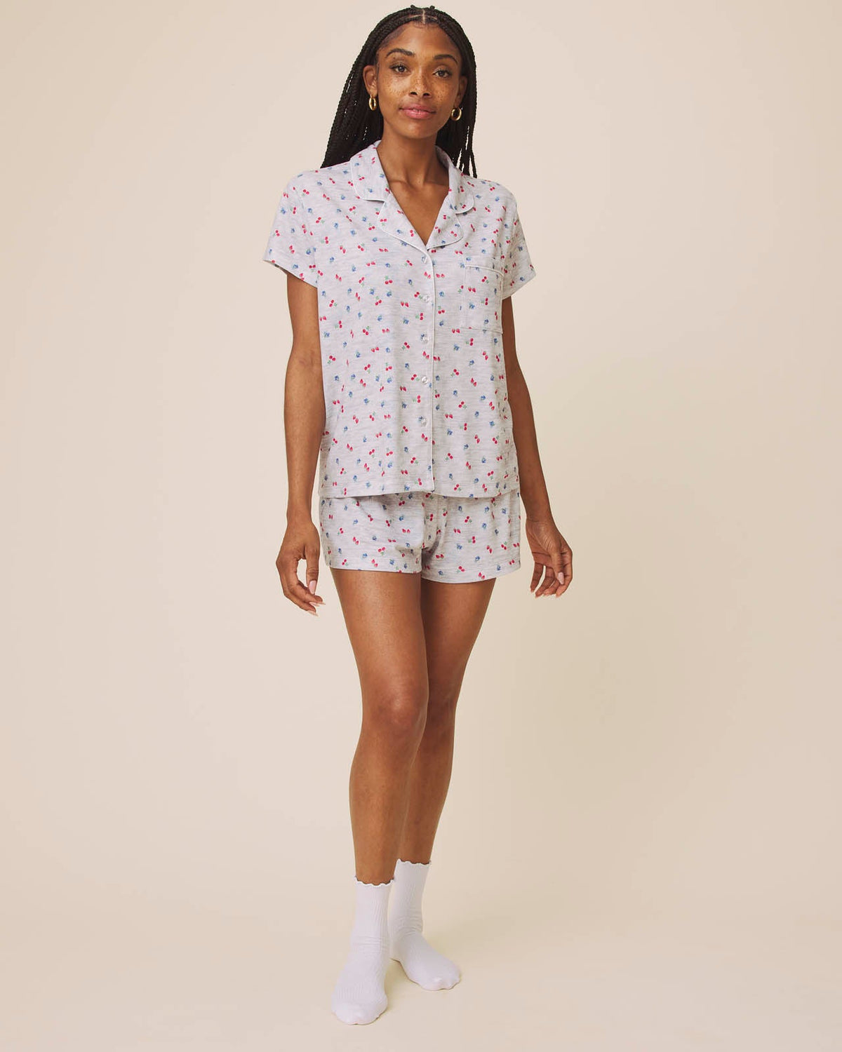Tossed Fruit Flora Pillowsoft Short Set - Tossed Fruit