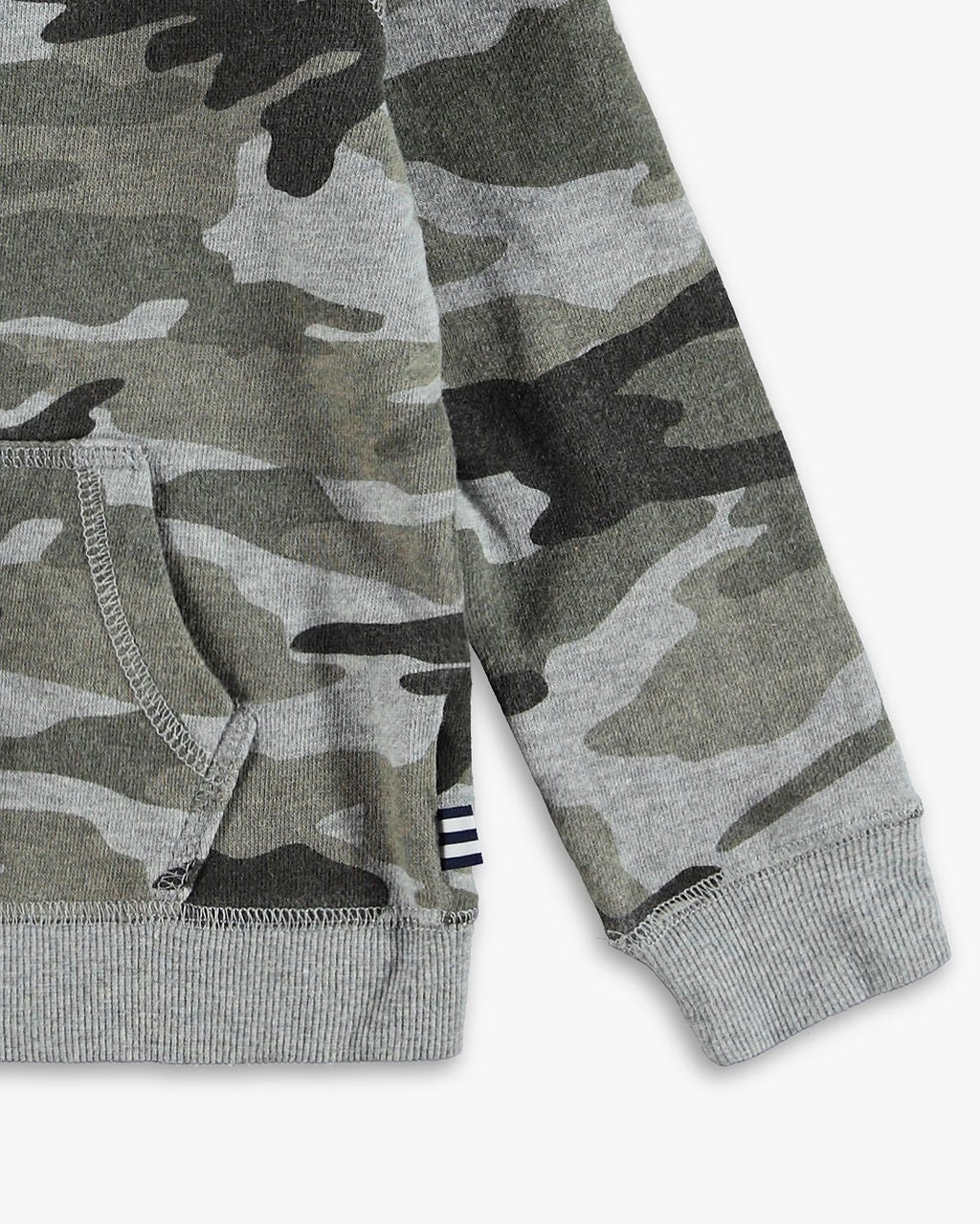 Little Boy Camo Hoodie - Light Charcoal Heather