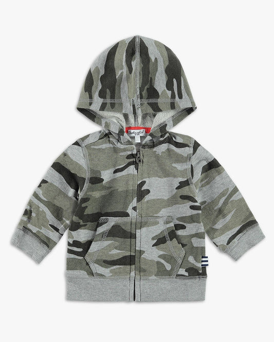 Infant Boys Camo Hoodie - Charcoal Heather
