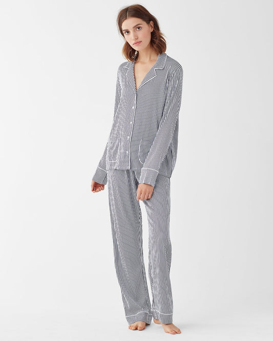 Woven PJ Pant Set - Vertical Heavenly Stripe