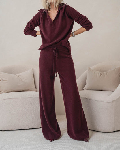 Tori Cashmere Polo Sweater