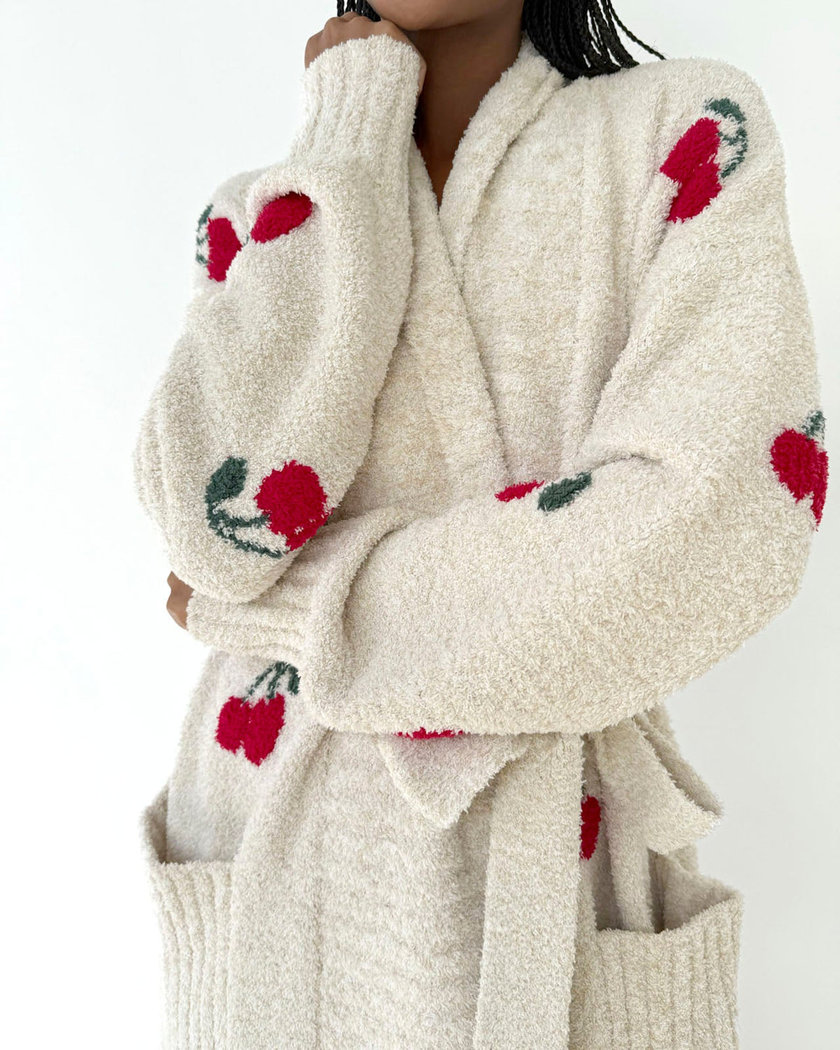 Pomona Fuzzy Yarn Cherries PJ Robe - Cherries