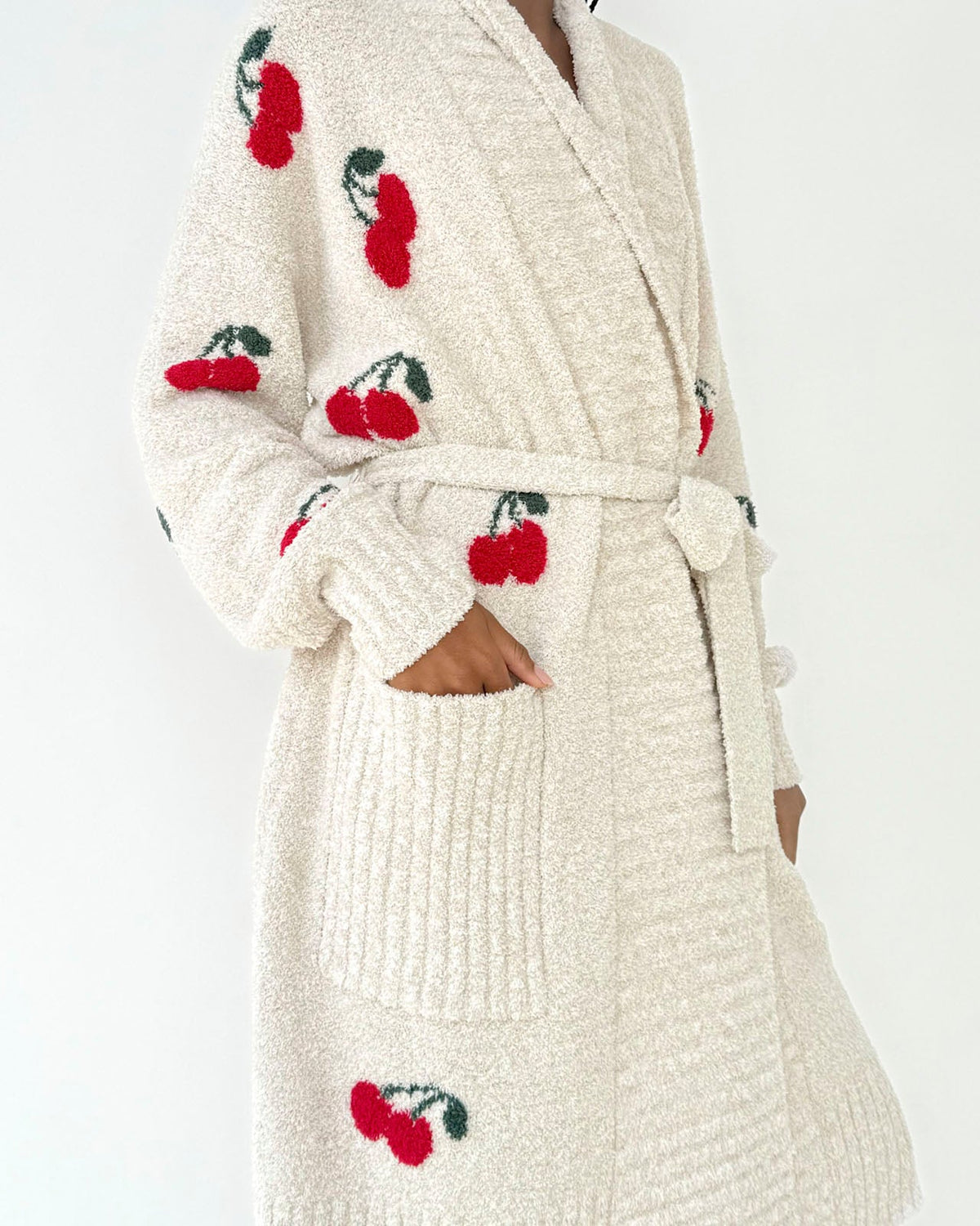 Pomona Fuzzy Yarn Cherries PJ Robe - Cherries
